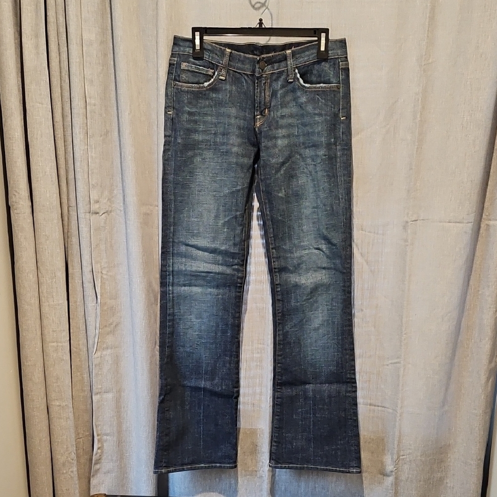 Citizens of Humanity Low Waist Blue Denim Boot Cut Jeans